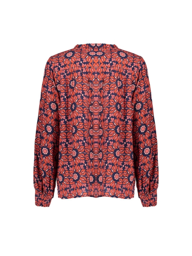 Geisha Blouse print 000420 Pink