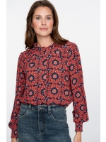 Geisha Blouse print 000420 Pink