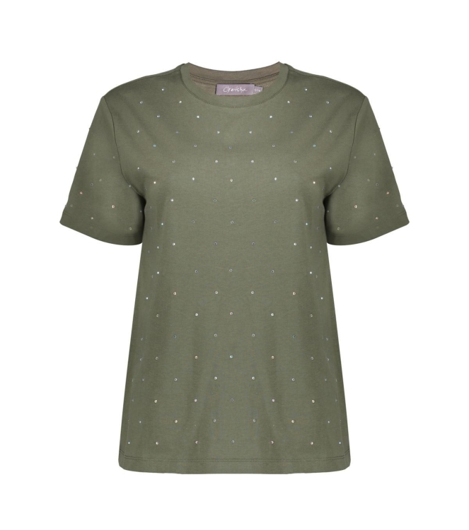 Geisha T-shirt oil stones 000530 Green