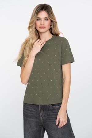 Geisha T-shirt oil stones 000530 Green