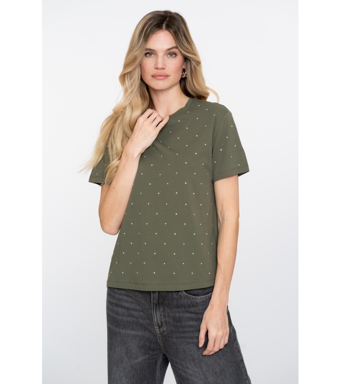 Geisha T-shirt oil stones 000530 Green