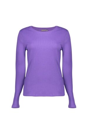 Geisha T-shirt rib round neck 000380 Purple