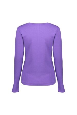 Geisha T-shirt rib round neck 000380 Purple