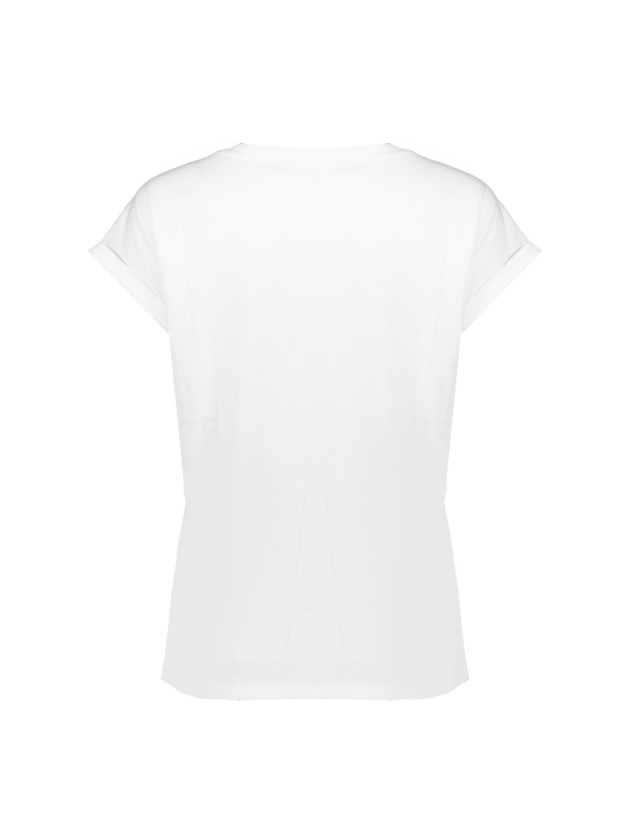Geisha T-shirt embroidered word 000011 Off white