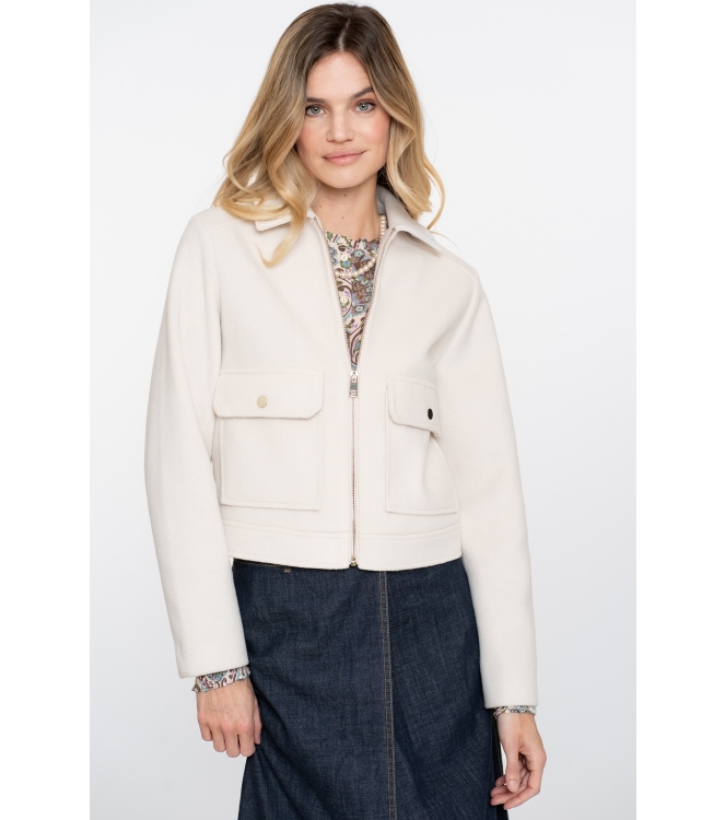 Geisha Jacket zip 000010 Offwhite