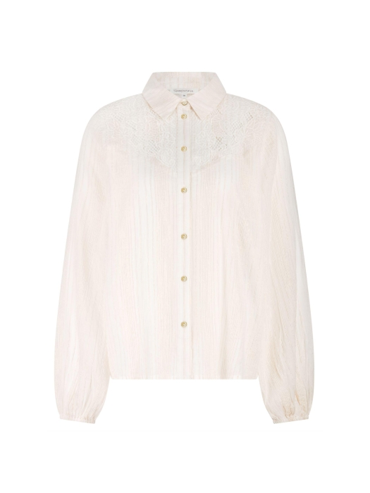 Tramontana Lurex Blouse Lace 001100 Off White
