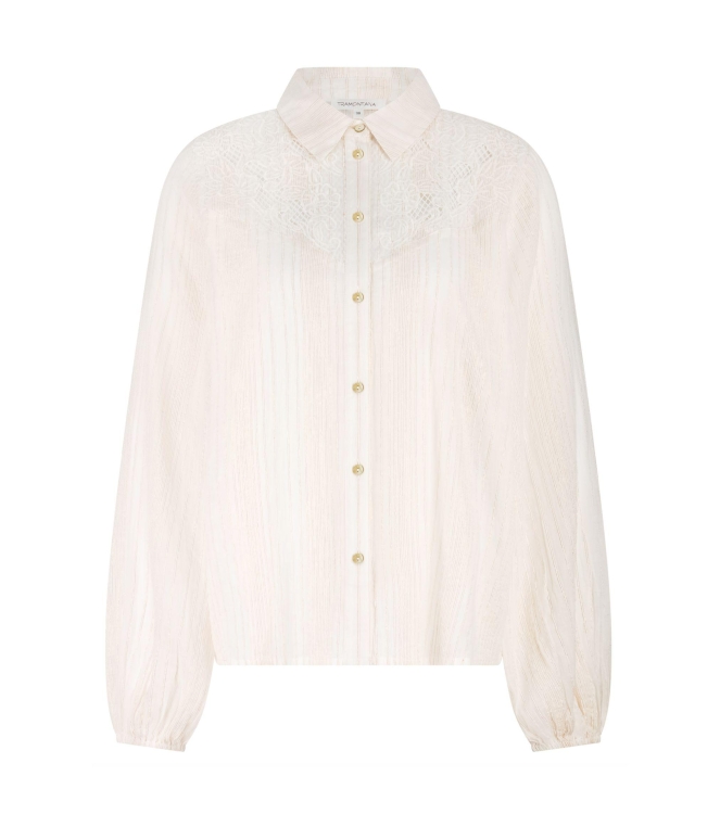 Tramontana Lurex Blouse Lace 001100 Off White