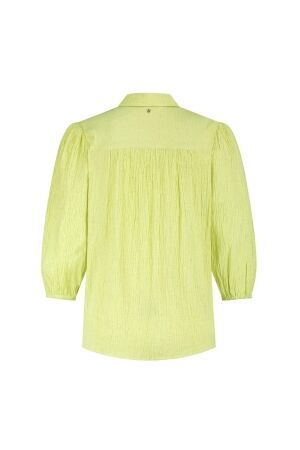 Tramontana Creased Puff-Sleeve Blouse 005795 Celery
