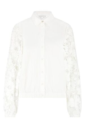 Tramontana Blouse Fancy Lace Sleeves 001100 Off white
