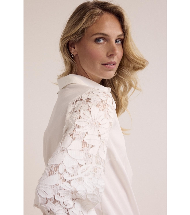 Tramontana Blouse Fancy Lace Sleeves 001100 Off white