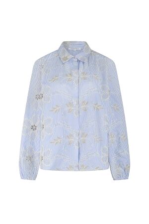 Tramontana Flower Embroidery Blouse 005042 Breezy blue