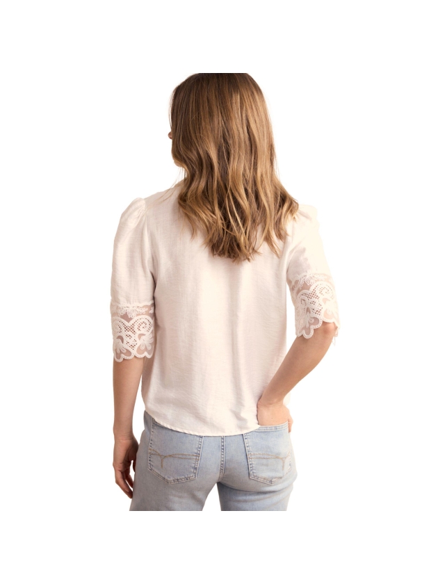 Tramontana Blouse Lace Details 001100 Off White