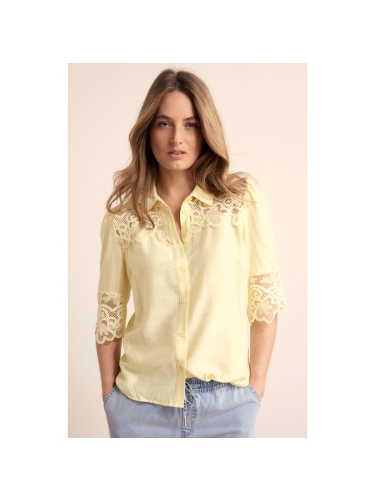 Tramontana Blouse Lace Details 005795 Celery