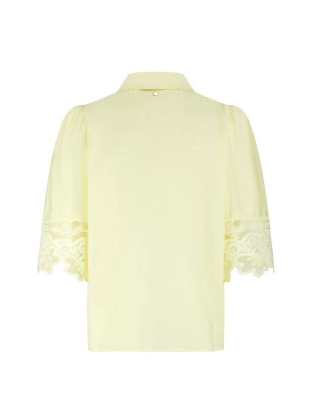 Tramontana Blouse Lace Details 005795 Celery