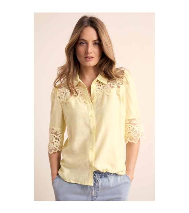 Tramontana Blouse Lace Details 005795 Celery