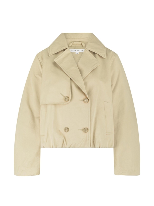 Tramontana Short Trench Jacket 001225 Pebble