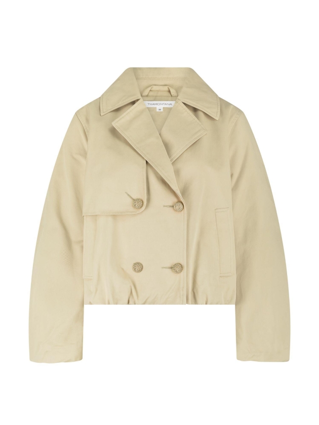 Tramontana Short Trench Jacket 001225 Pebble