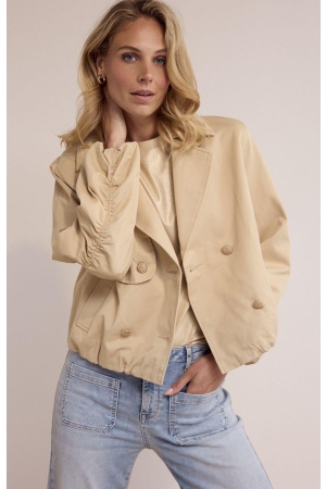 Tramontana Short Trench Jacket 001225 Pebble