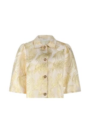 Tramontana Palm Jacquard Jacket 006803 Stone jacquard
