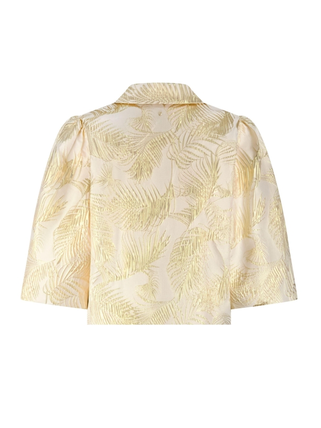 Tramontana Palm Jacquard Jacket 006803 Stone jacquard