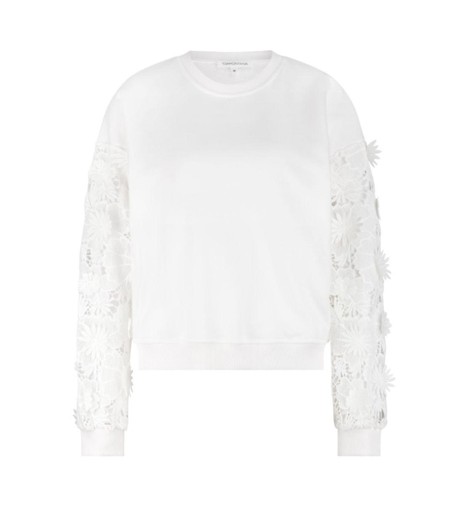 Tramontana Fabric Mix Sweater 001100 Off White