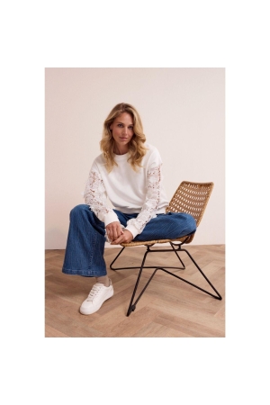 Tramontana Fabric Mix Sweater 001100 Off White