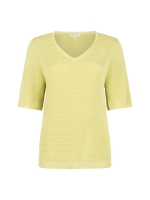 Tramontana V-Neck Jumper Lurex 005795 Celery