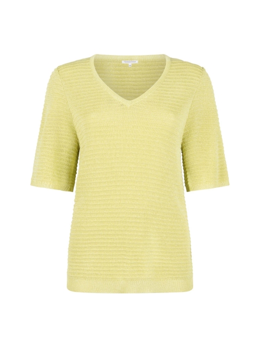 Tramontana V-Neck Jumper Lurex 005795 Celery