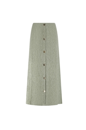 Tramontana Crinkled Maxi Skirt 006156 Aloe melange