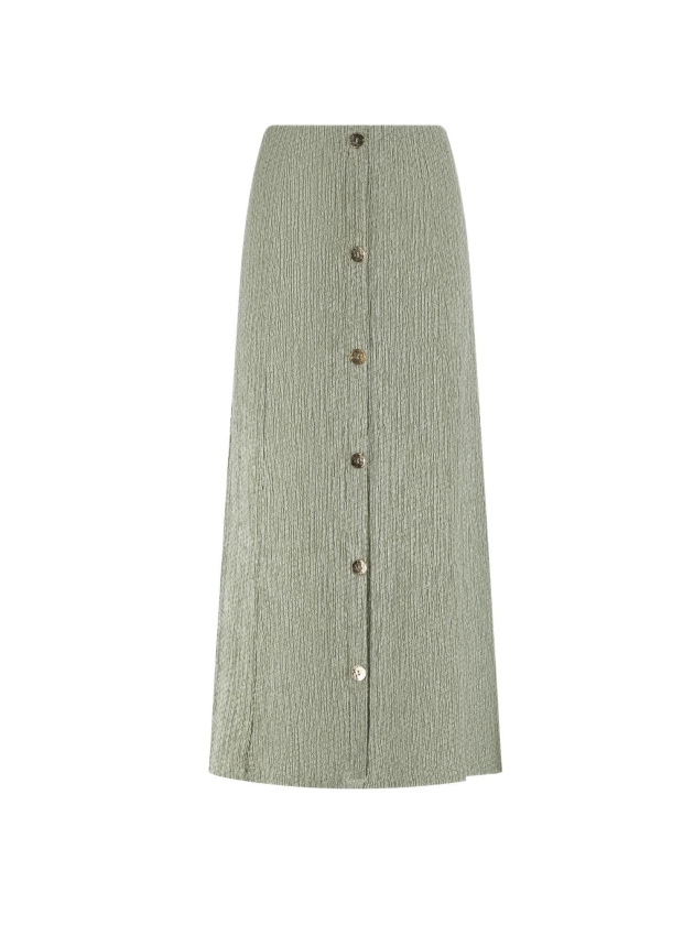 Tramontana Crinkled Maxi Skirt 006156 Aloe melange