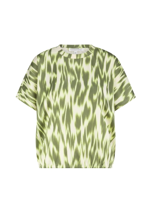 Tramontana Short-Sleeve Top Green Fade 100001 Print aloe