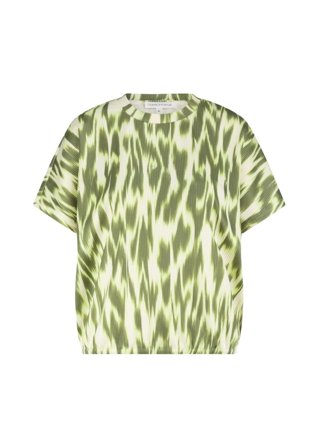 Tramontana Short-Sleeve Top Green Fade 100001 Print aloe