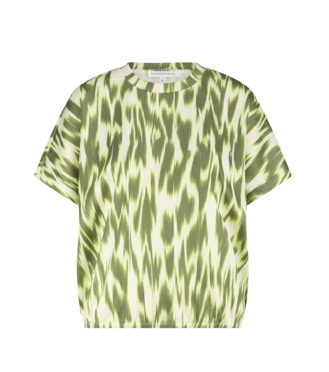 Tramontana Short-Sleeve Top Green Fade 100001 Print aloe