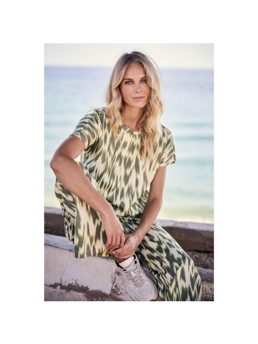 Tramontana Short-Sleeve Top Green Fade 100001 Print aloe