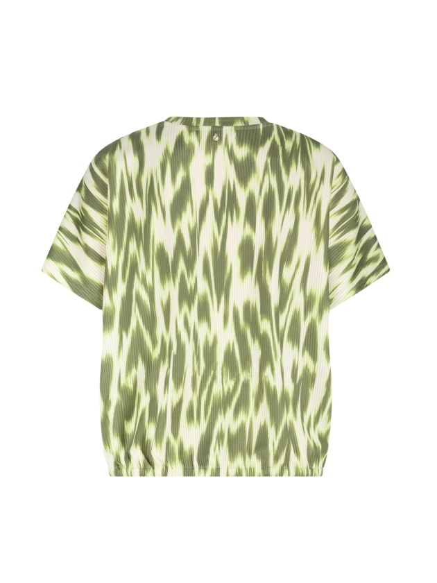 Tramontana Short-Sleeve Top Green Fade 100001 Print aloe