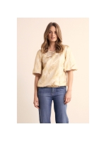 Tramontana Palm Jacquard Top 006803 Stone jacquard