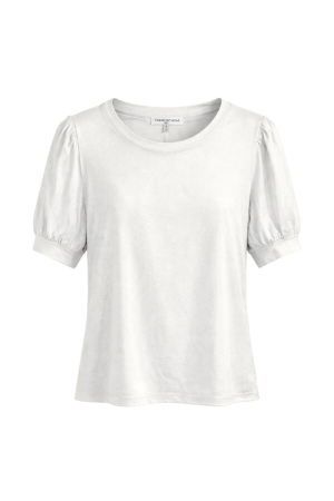 Tramontana Coated Puff-Sleeve T-Shirt 001100 Off White