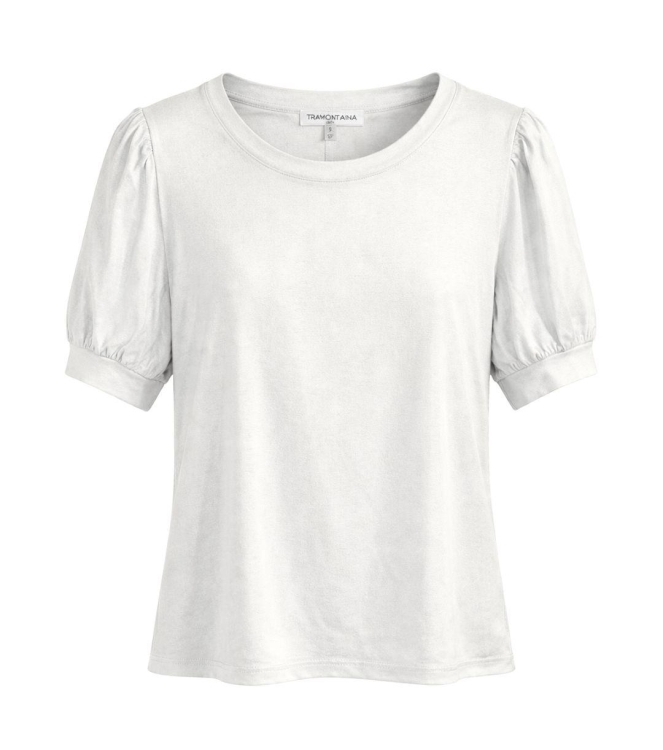 Tramontana Coated Puff-Sleeve T-Shirt 001100 Off White