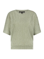Tramontana Crinkled Top Button Detail 006156 Aloe melange