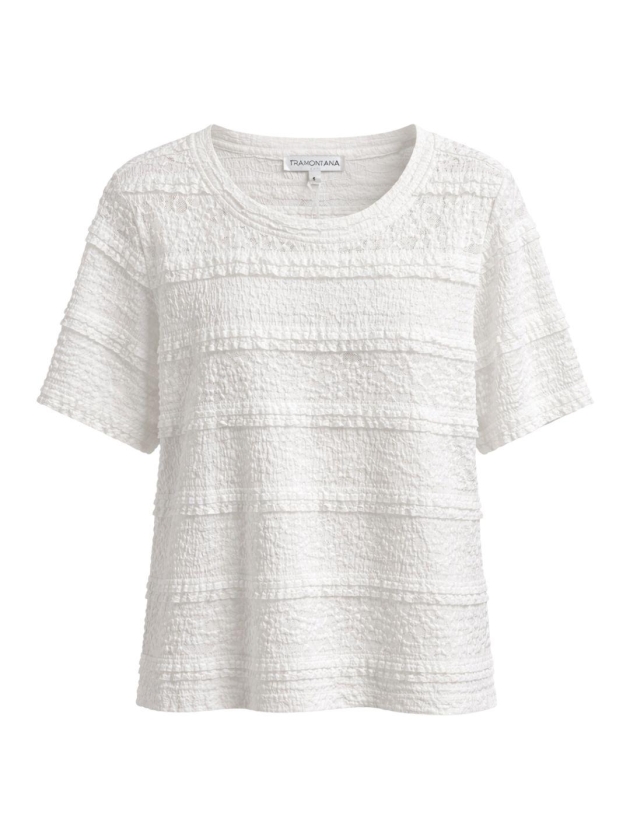 Tramontana Fancy Stretch T-Shirt 001100 Off White