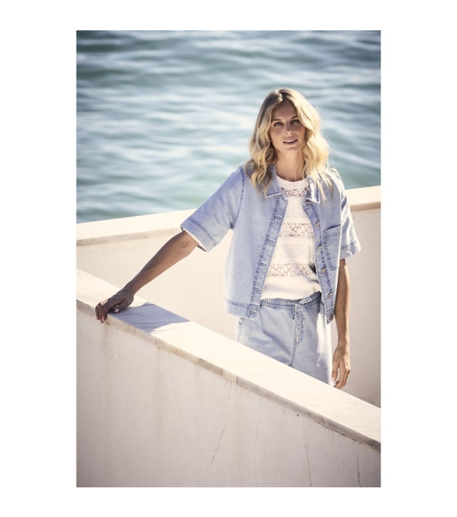 Tramontana Fancy Stretch T-Shirt 001100 Off White