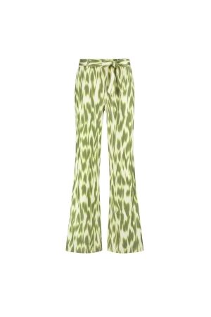 Tramontana Wide-Leg Trousers Green Fade 100001 Print aloe