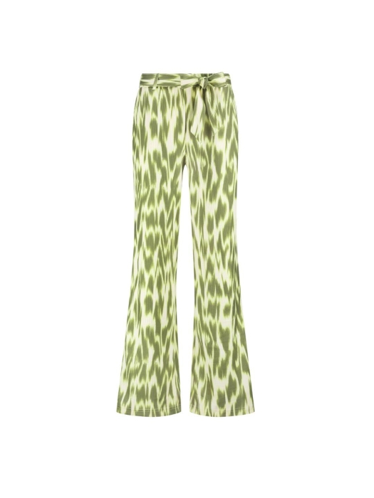 Tramontana Wide-Leg Trousers Green Fade 100001 Print aloe