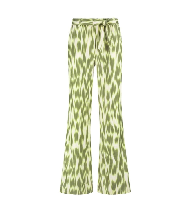 Tramontana Wide-Leg Trousers Green Fade 100001 Print aloe