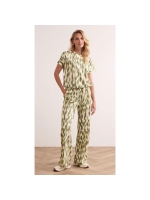 Tramontana Wide-Leg Trousers Green Fade 100001 Print aloe