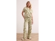 Tramontana Wide-Leg Trousers Green Fade 100001 Print aloe