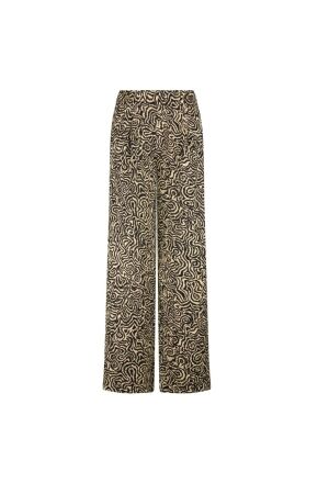 Tramontana Trousers Wandering Lines 100002 Print black en pebble