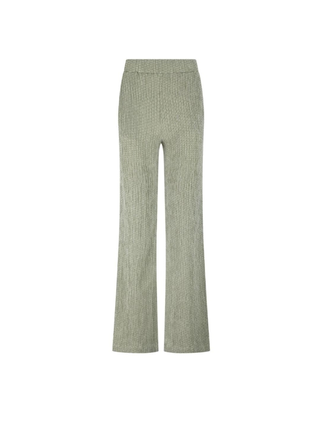 Tramontana Crinkled Wide-Leg Trousers 006156 Aloe melange