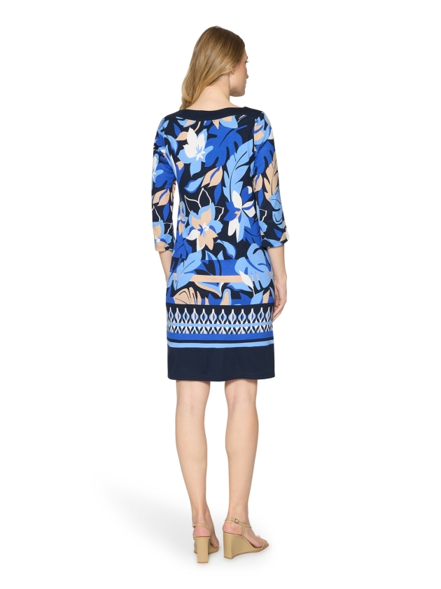 Betty Barclay Kleid Kurz 3/4 Arm 8881 Dark blue/blue