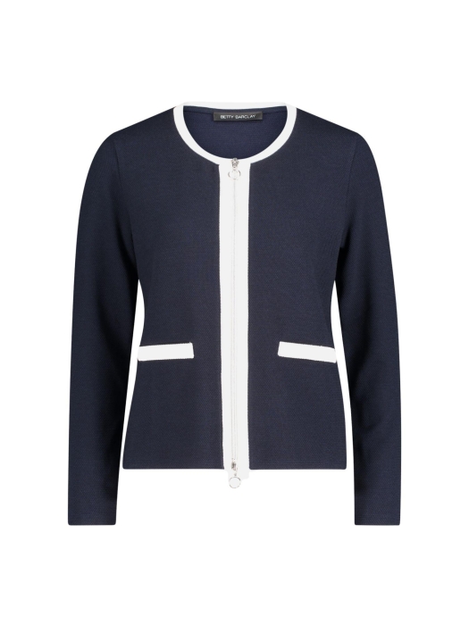 Betty Barclay Shirt Jacke Kurz 1/1 Arm 8911 Patch dark blue/cream
